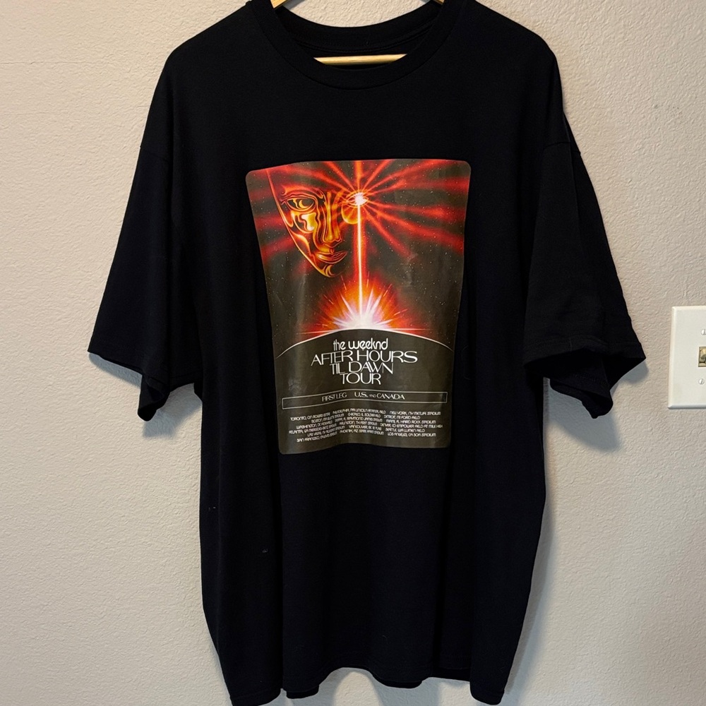 Authentic The Weekend After Hours Til Dawn Black Graphic Tour Merch T-Shirt XXL